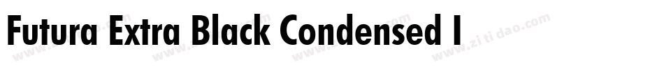 Futura Extra Black Condensed Italic BT字体转换